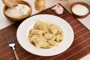 Равіолі з м’ясом кролика та овочами